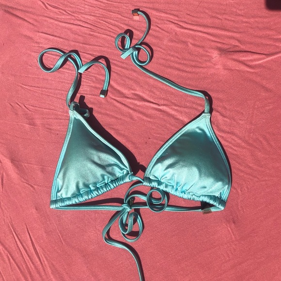 Victoria's Secret Other - VS Shiny Blue Triangle Bikini Top